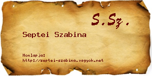 Septei Szabina névjegykártya