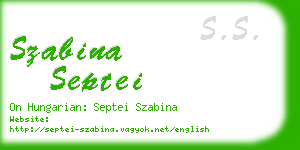 szabina septei business card
